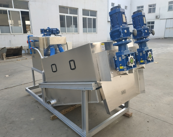 Automatic Spiral Stacked Screw Type Press Stainless Steel Sludge Dewatering Machine Equipment