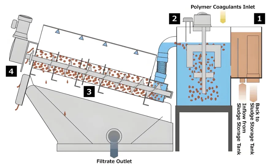 Screw Press Sludge Dewatering 2