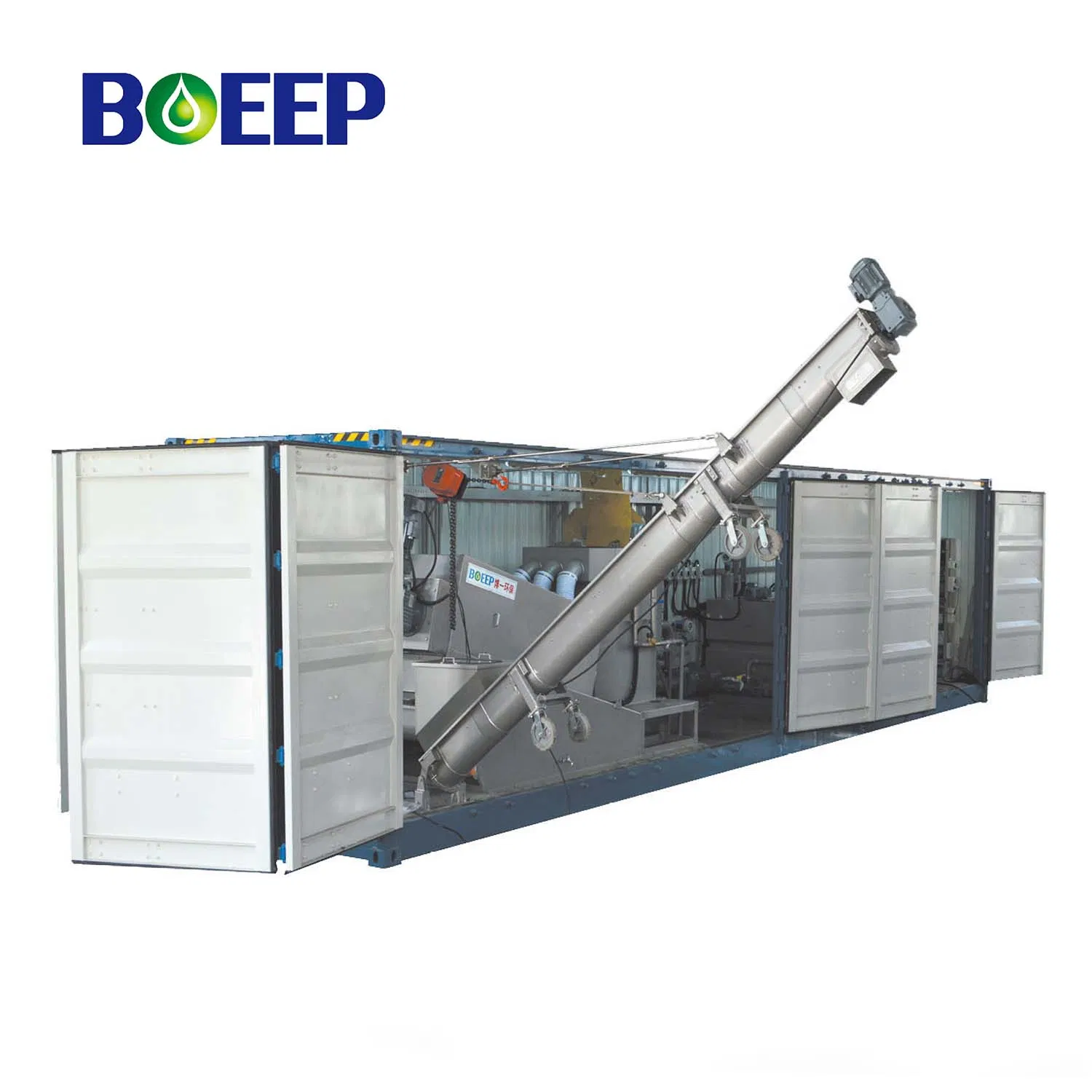 ISO/Ce/SGS Mobile Waste Water Treatment System with Skid Mounted Sludge Filter Press