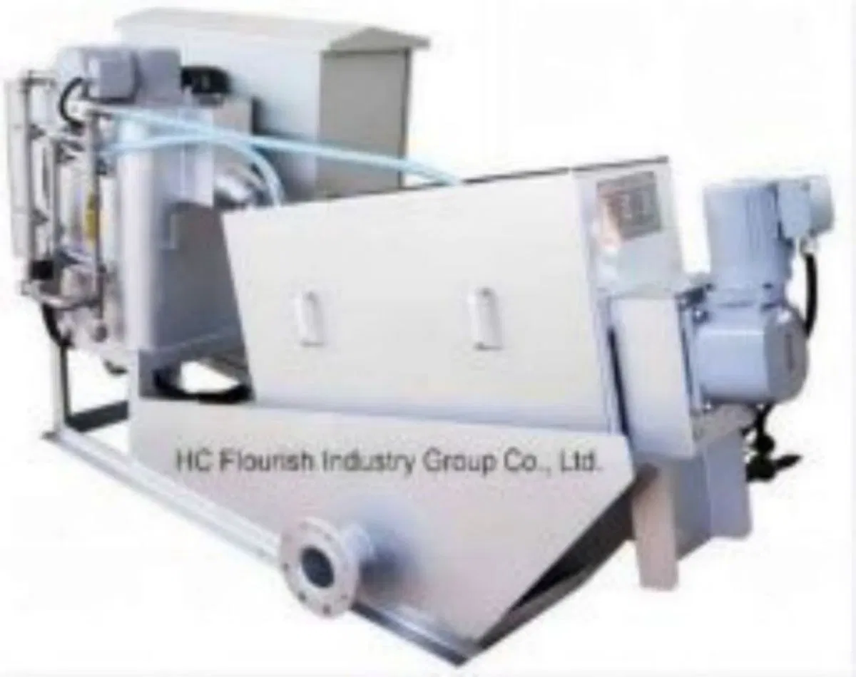 Screw Press Sludge Dewatering System for Slaughter Waste Water Treatment