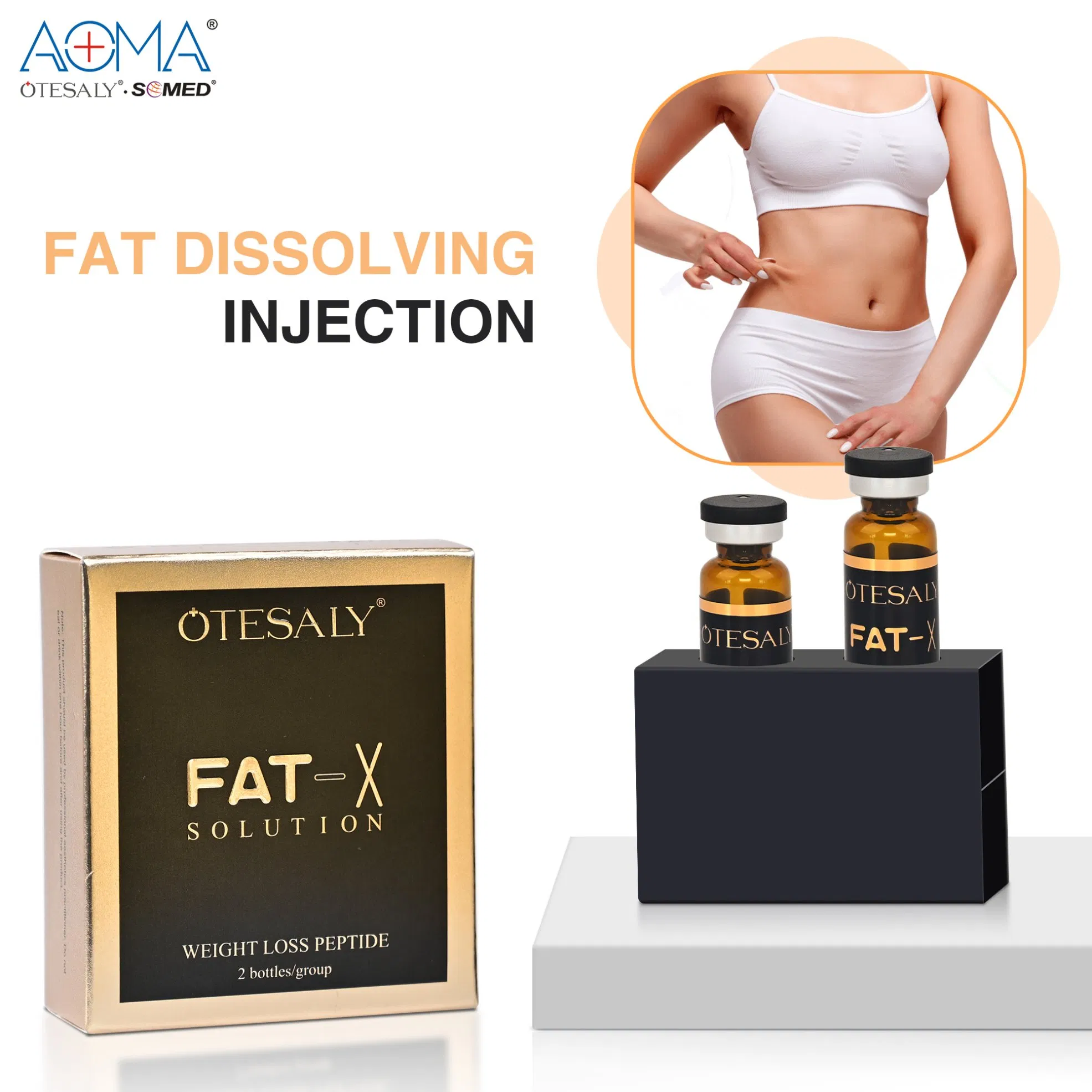 Wholesale Price Otesaly Fat X Solution 2 Vials Safe Injections Injection Lipolysis Thin Abdomen