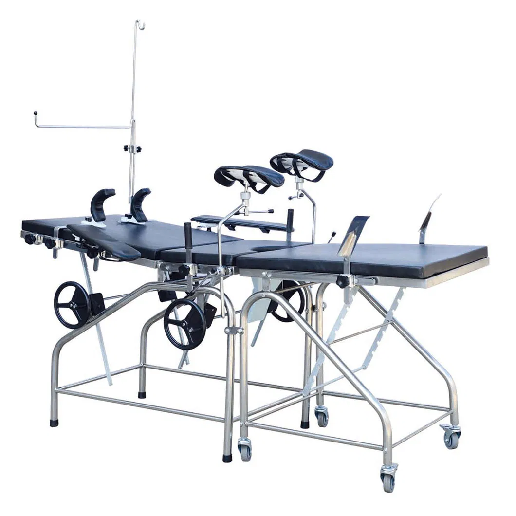 Medical Multifunction 304 Stainless Steel Obstetrics Diagnosis Parturition Bed