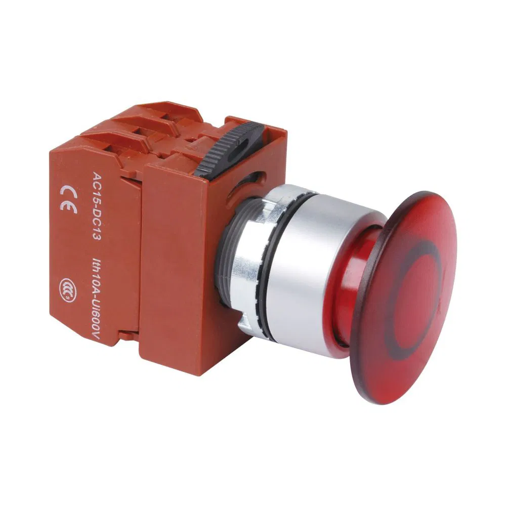 22mm Illuminated Emergency Illuminated Mushroom Push Button Switch