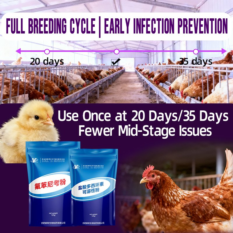 Eco-Friendly Poultry Antibiotic Bai Yan Xiao - Diarrhea Relief &amp; Secondary Infection Control