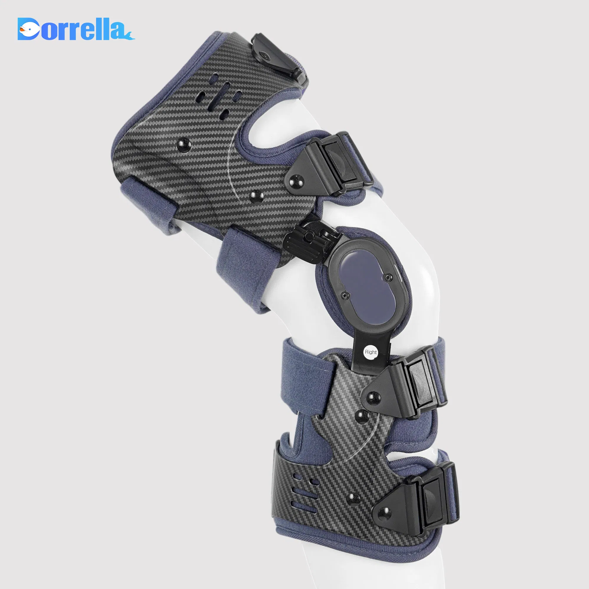 Hinged Knee Immobilizer Fixed Knee Brace Adjustable Orthopedic Leg Brace