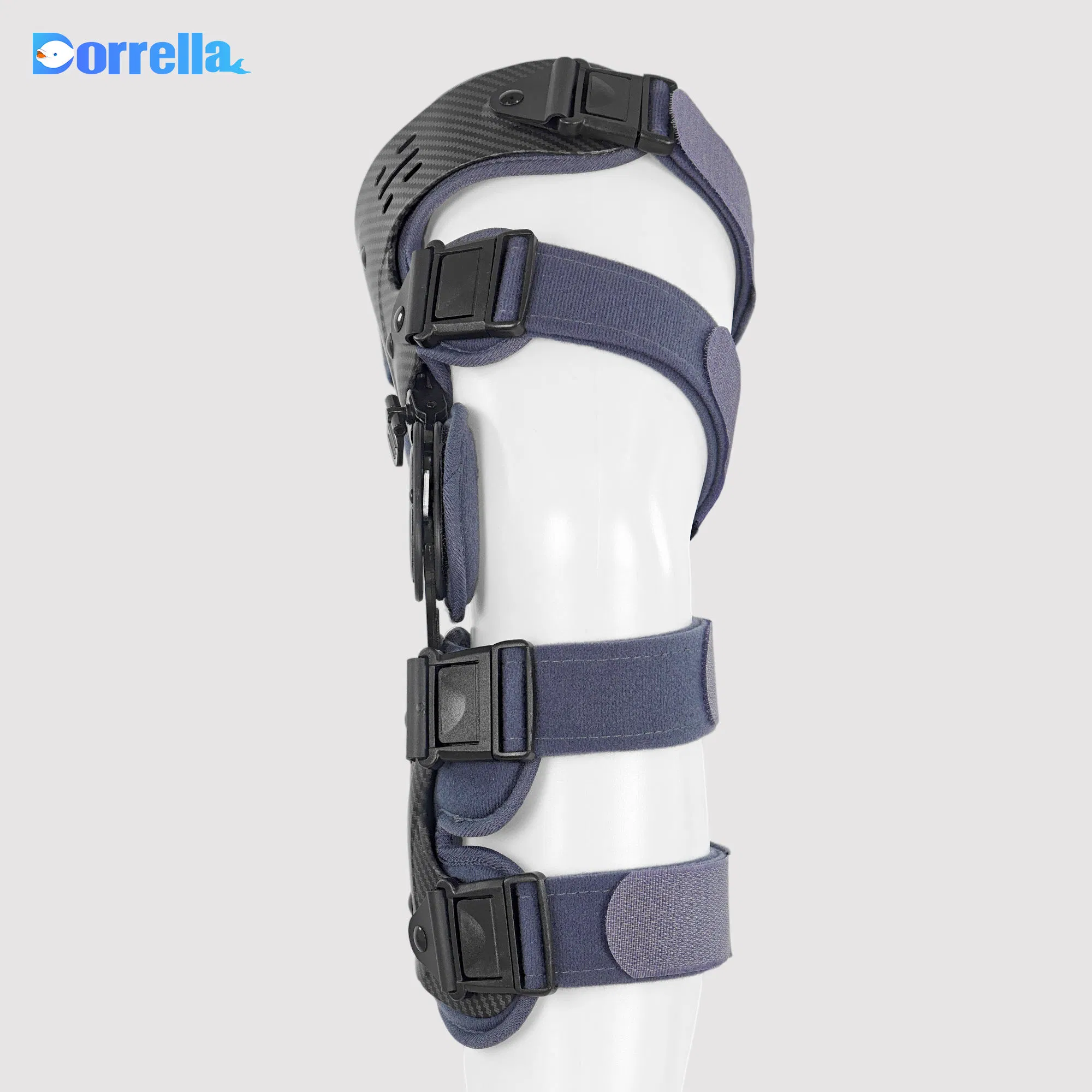 Hinged Knee Immobilizer Fixed Knee Brace Adjustable Orthopedic Leg Brace
