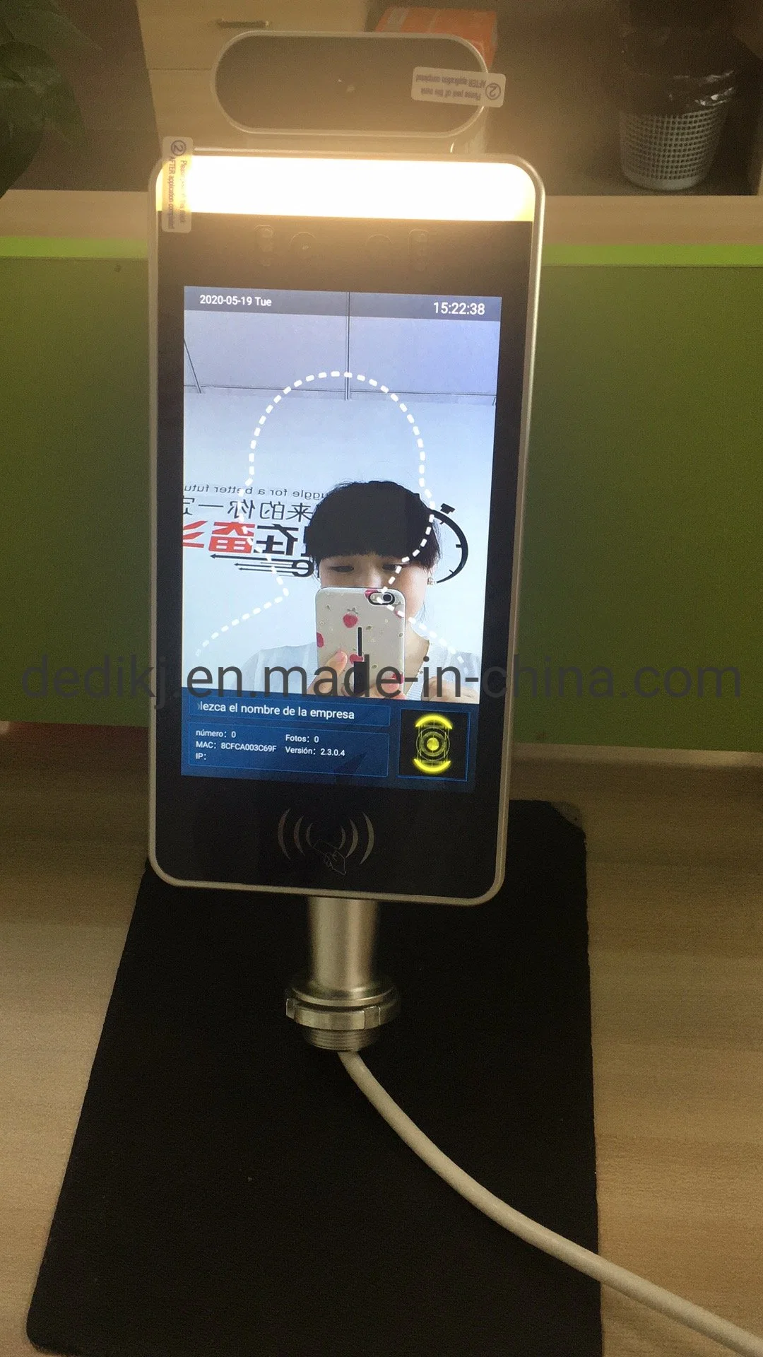 8inch Facial Mask Recognition Detection Network Thermal Infrared Temperature Control IP Camera with HD LCD Screen