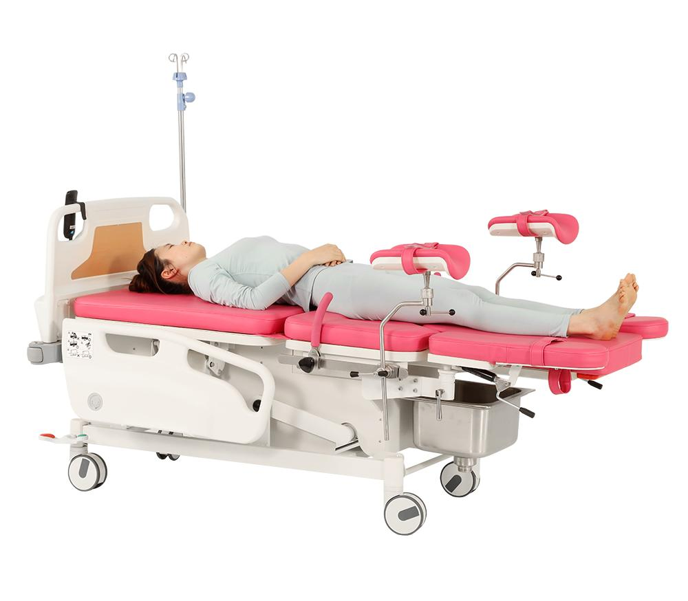 Hochey Medical Luxury Electric Obstetric Bed Gynecological Delivery Operating Table Electric Obstetric Table with Foot Control