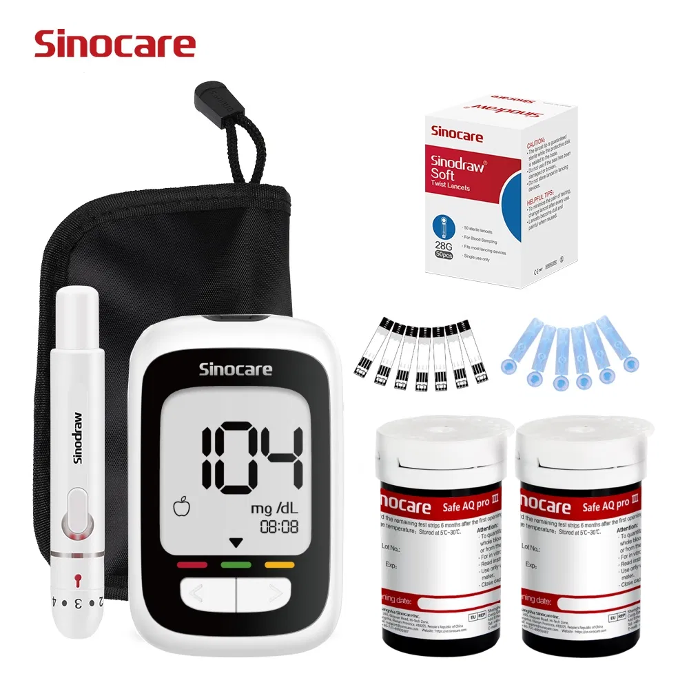 Sinocare Glucose Meter Glucometer Blood Sugar Diabetes Testing Machine Blood Sugar Monitor