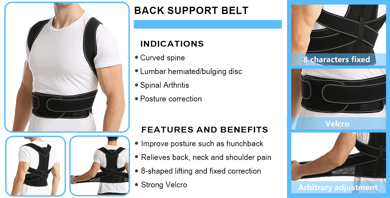 Orthopedic Back Shoulder Bone Support Posture Corrector Belt for Men and Women Back Brace Body Posture Corrector