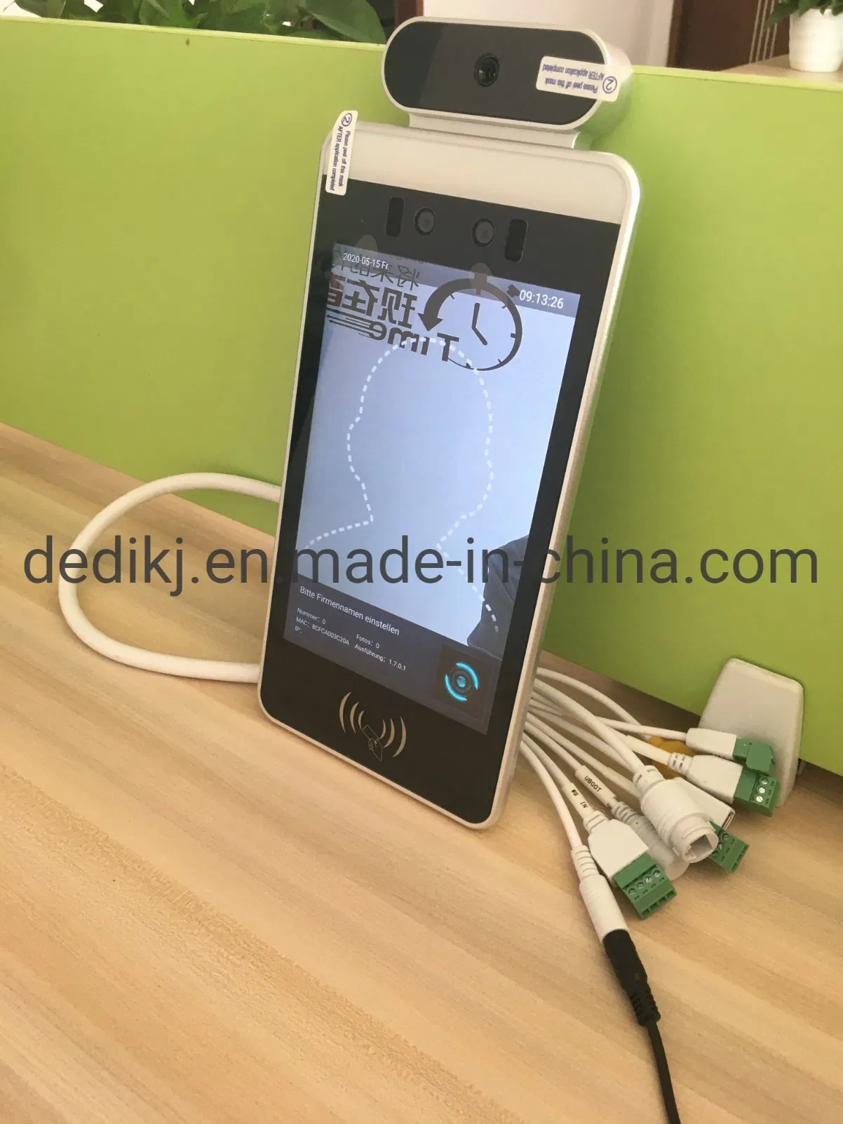 8inch Facial Mask Recognition Detection Network Thermal Infrared Temperature Control IP Camera with HD LCD Screen