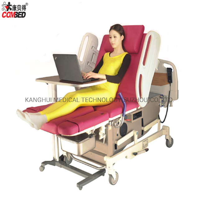 Electric Ldr Obstetric Bed with PU Leather Adjustable Headboard