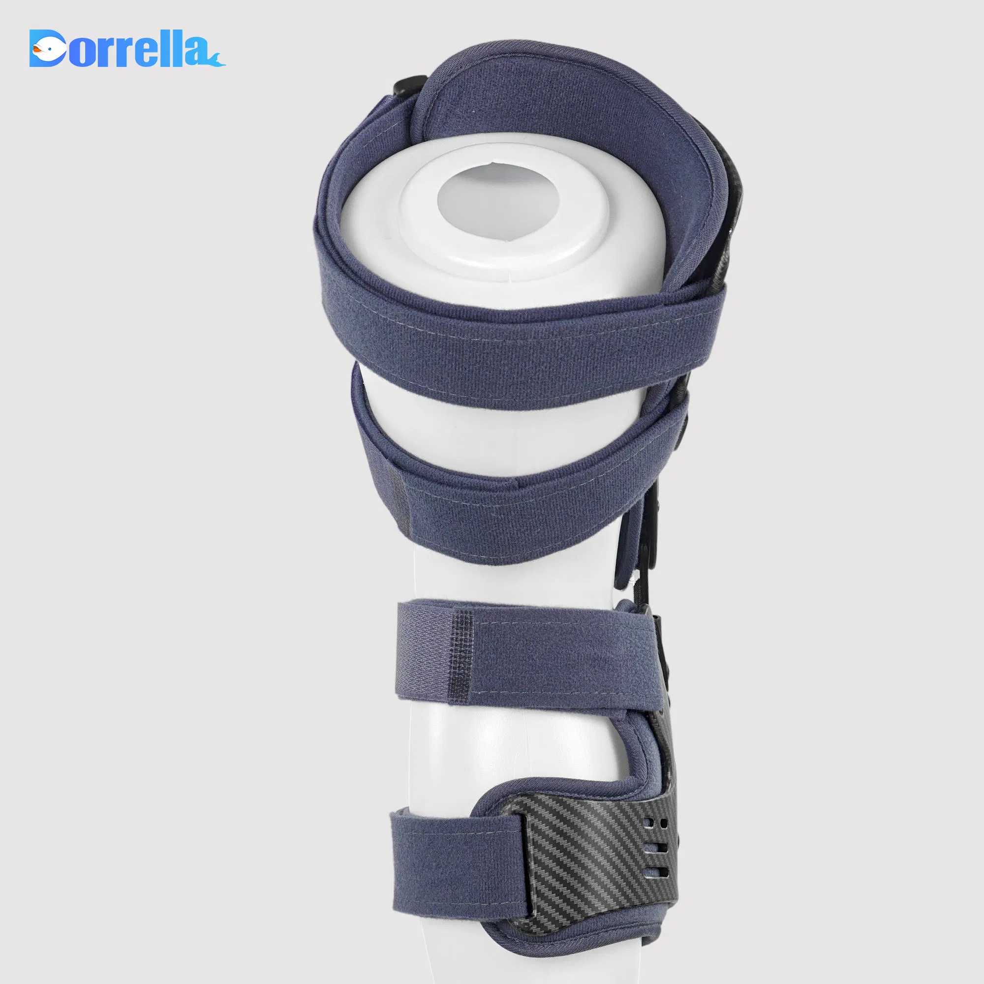 Hinged Knee Immobilizer Fixed Knee Brace Adjustable Orthopedic Leg Brace