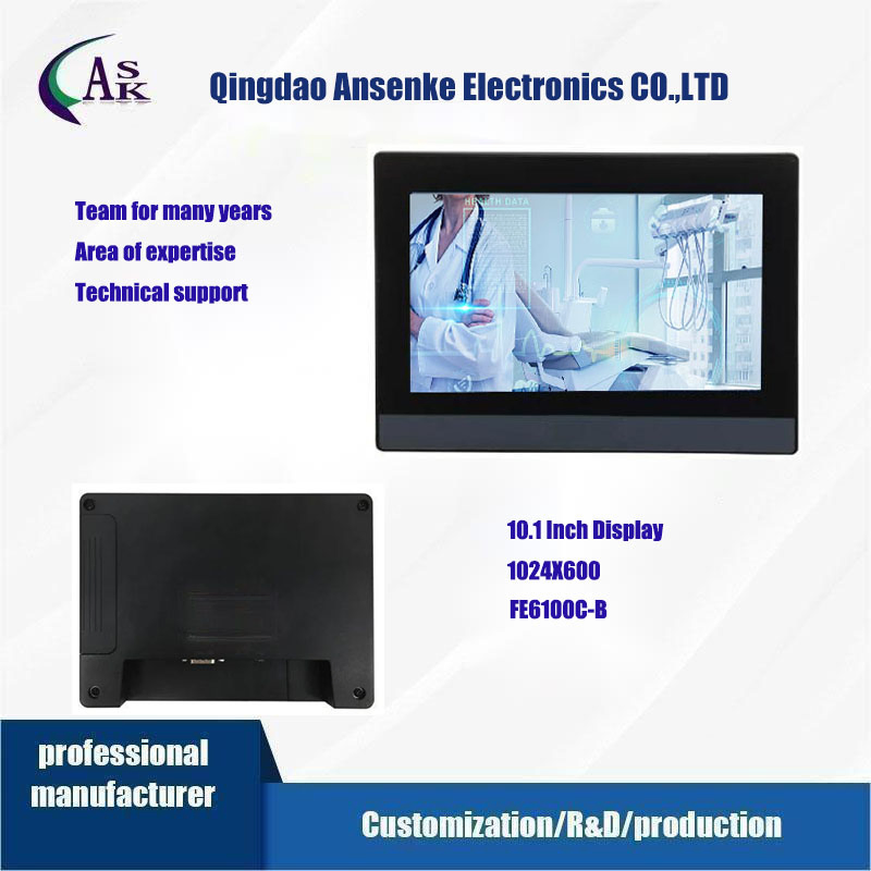 10.1 Inch Medical-Grade Touch Screen Digital Signage Video Monitor Accessory, 1024X600 Point Touch Display for Diagnostic Equipment &amp; Digital Signage