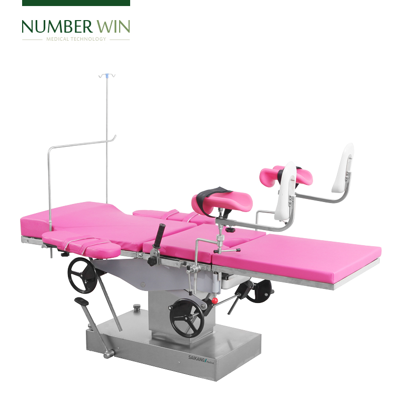 Nwf2105 Number Win Hydraulic Multifunction Medical Obstetric Bed Manual Gynecology Delivery Table