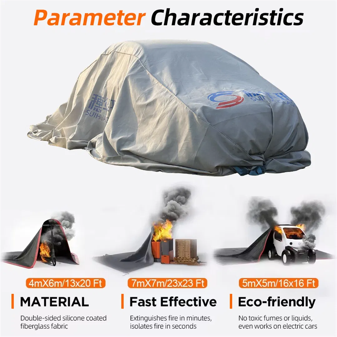 En13501 19.8X26FT Extreme Large Emergency Lithium EV Car Fire Blanket