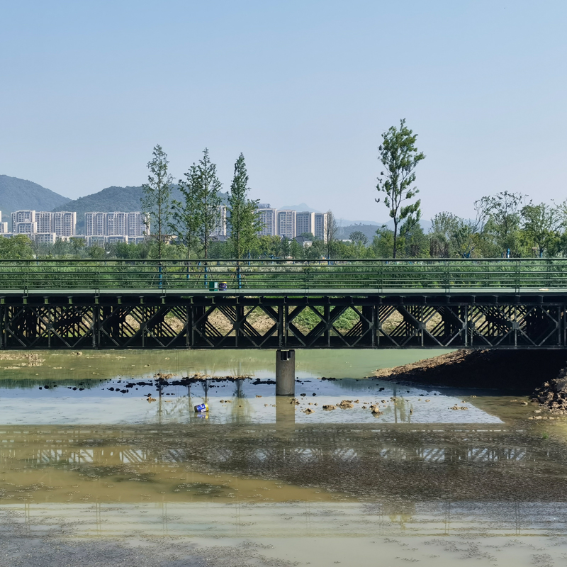 Pedestrian Bailey Steel Structure Bridge for Emergency Purpose Prefabricated Modern Design