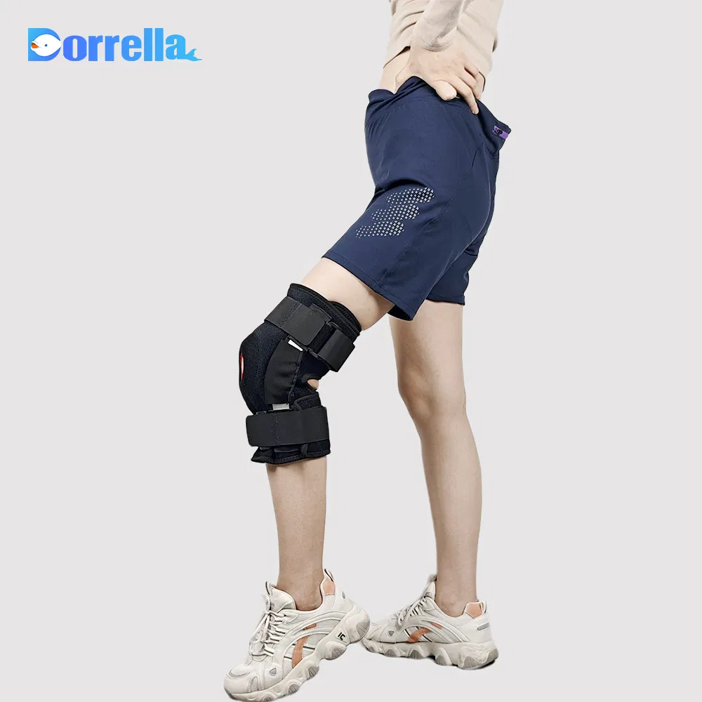 Adjustable Sport Grade Orthopedic ROM Neoprene Open Patella Fitness Running Knee Pad Joint Hinged Post Op Knee Support Brace