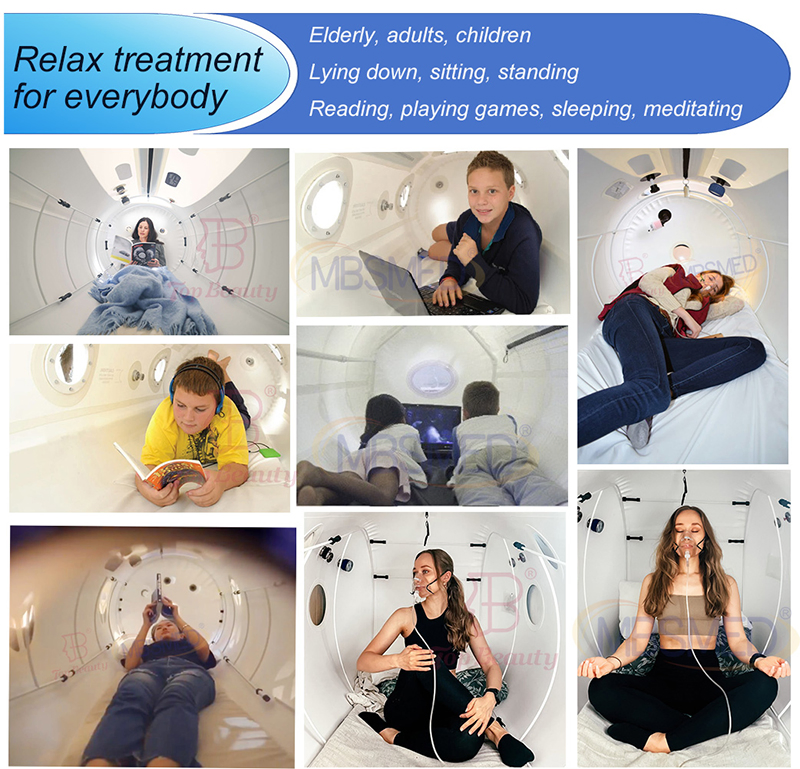 Home Oxygen Tent Natural Treatments for Insomnia Athlete Recovery System 1.3ATA 1.5ATA Hyperbaric Oxygen Cabin