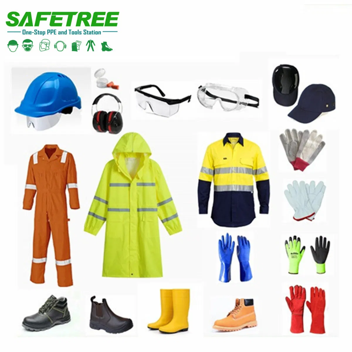 Safetree PPE Safety Equipment Personal Protective Equipment for Mining PPE Construction Safety
