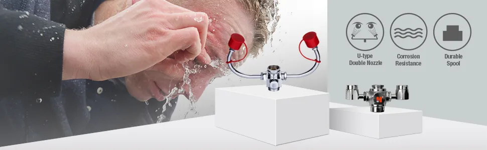 Vertical Emergency Eyewash