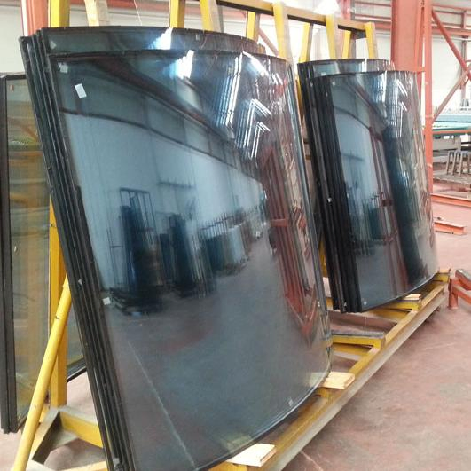 Custom Soundproof Curved Bent Double Glazed Insulated Glass for Hotel Facades Architecture