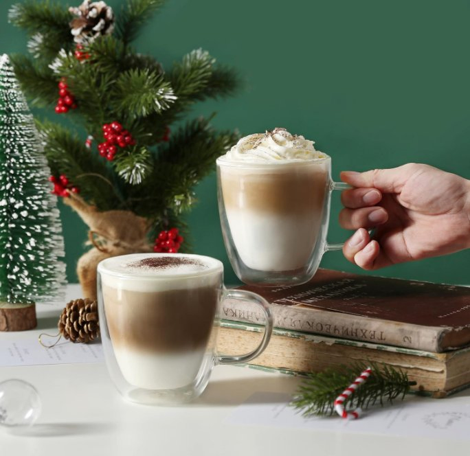 160ml Double Wall Glass for Coffee, Insulated Espresso Coffee Glass