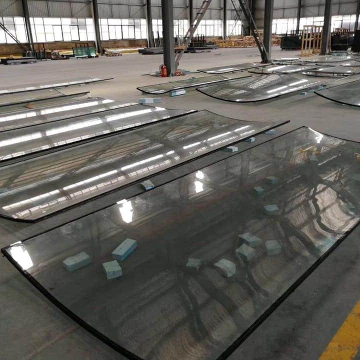 Custom Soundproof Curved Bent Double Glazed Insulated Glass for Hotel Facades Architecture