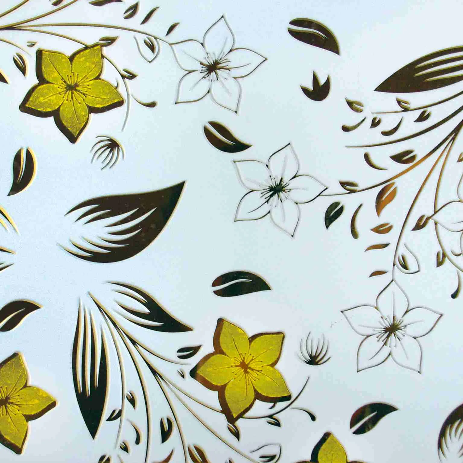 5mm Thick Stained Patterned Glass, Glass Wall Panel