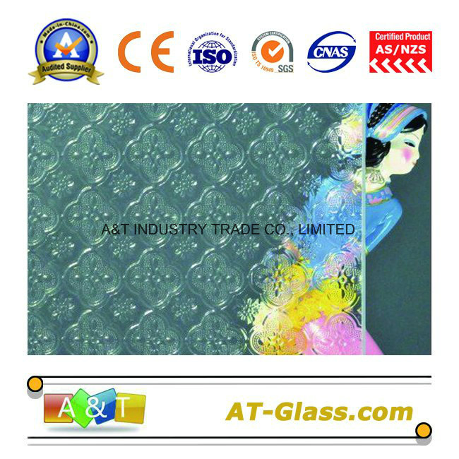 4mm 5mm 6mm Patterned Glass/ (Tempered Grade) Used for Window, Furniture, Table etc