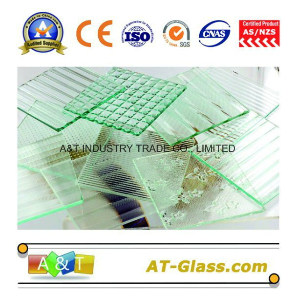4mm 5mm 6mm Patterned Glass/ (Tempered Grade) Used for Window, Furniture, Table etc