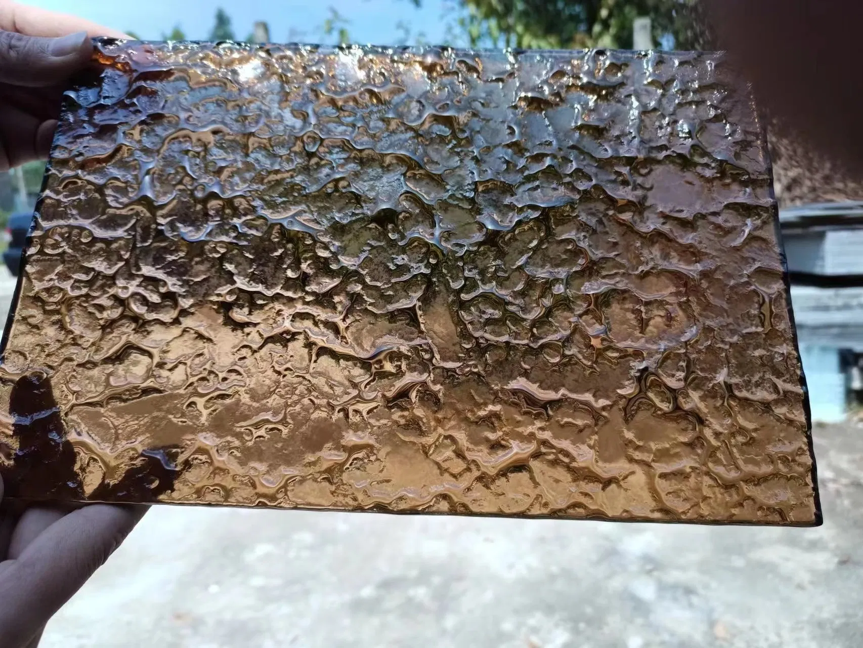 Hot Sale 5mm-12mm Decorative Hot Melt Glass Clear Tempered Patterned Textured Glass