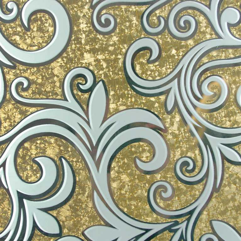 5mm Thick Stained Patterned Glass, Glass Wall Panel
