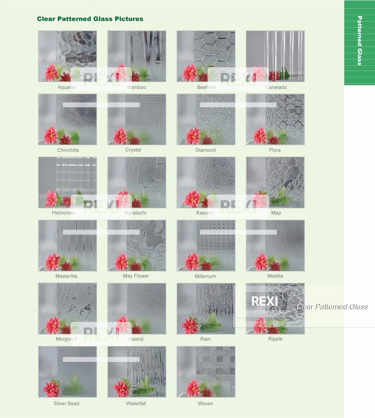 CE certified acid etched, lacquered, patterned Decorative Glass