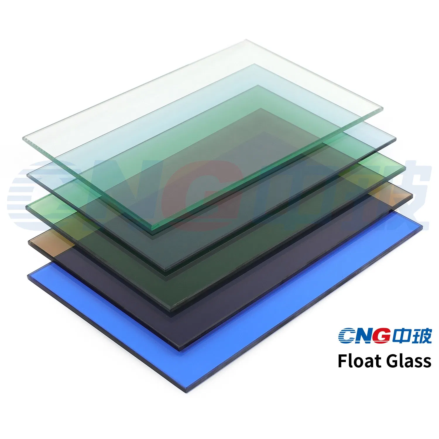 3-12mm Tinted Float Glass with Green, Blue, Grey, Bronze, Clear Colors