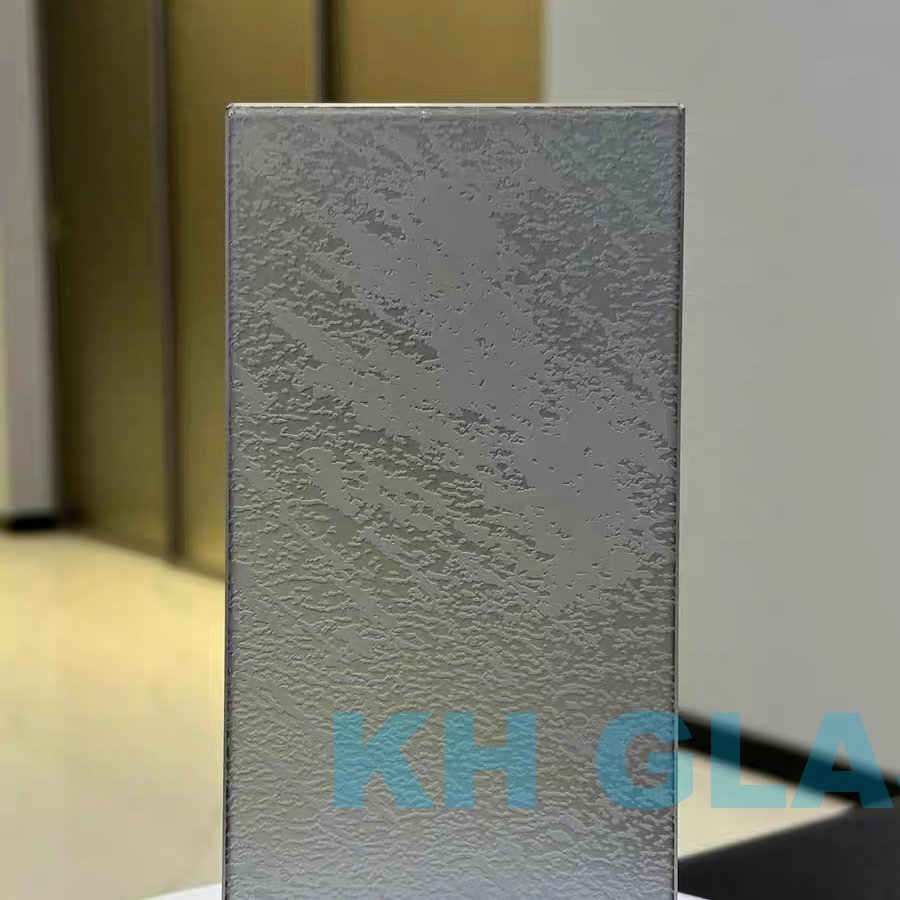 Factory Supply 4mm-10mm Bronze /Gray /Blue Color Acid Etched Frosted Glass Customized