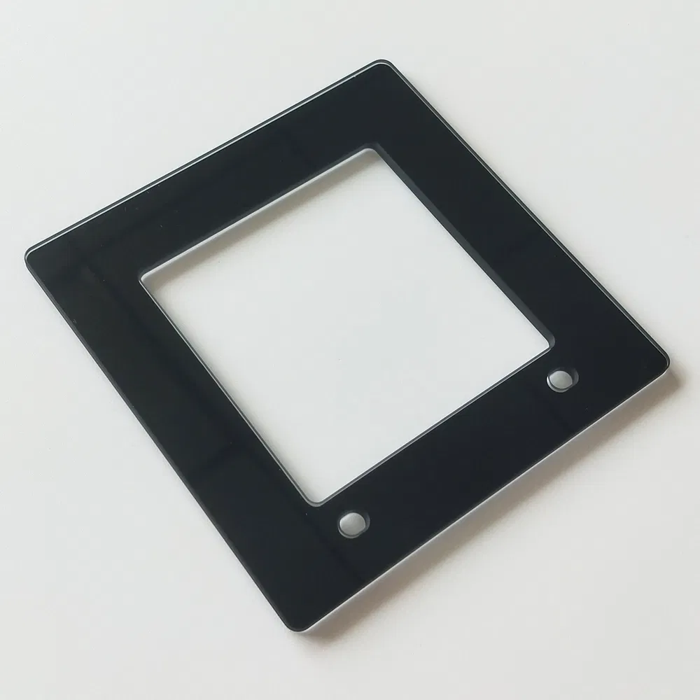 Customized 86*86*3mm Electrical Switch Glass, Switch Frame Tempered Glass Plate for Smart Dimmer Touch Switch