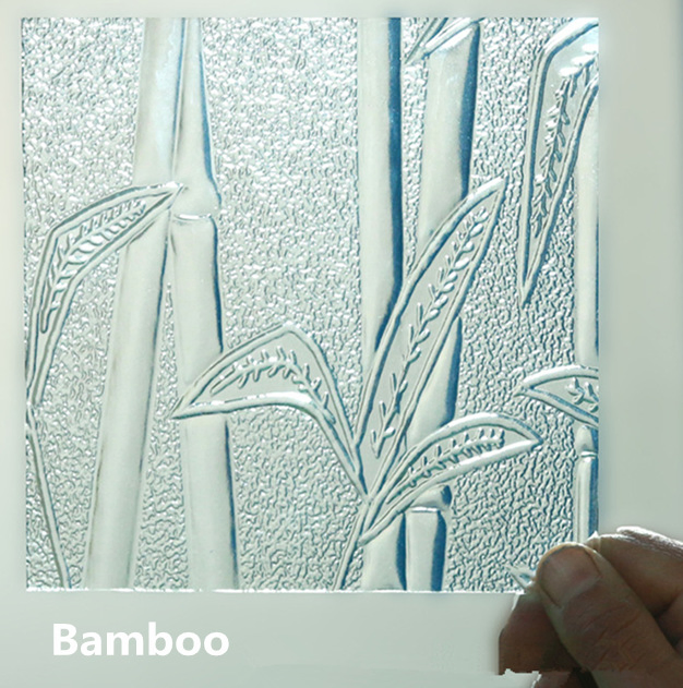 4mm Patterned Glass /Rolled Pattern Glass with Large Ripple Bamboo for Decoration