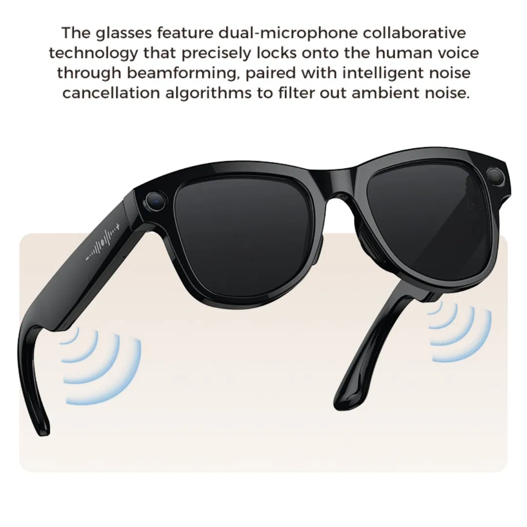 Ai Men Women WiFi Transfer Video Photo Gpt Music Smart Wearable Sunglasses Headset Smart Glass