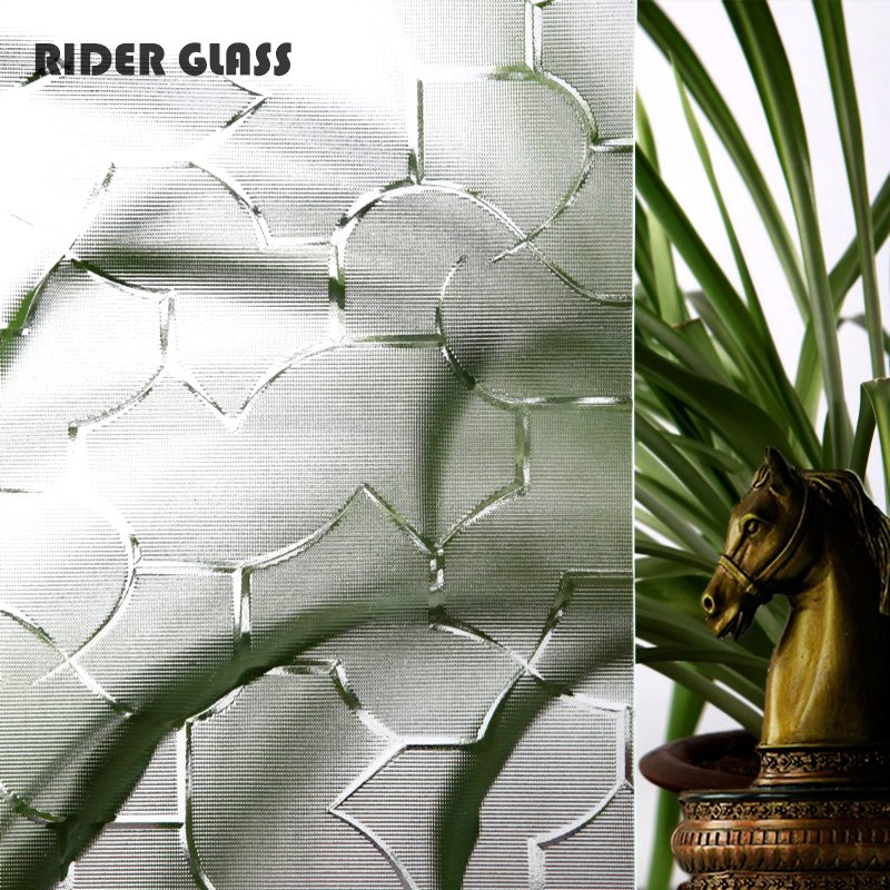 China Rider Hq 3/4/5/6/8mm Raindown Bronze Figured Patterned Glass