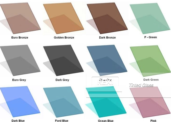 3mm-12mm Tinted Float Glass with Bronze, Grey, Green,Blue,Black Colors Optional