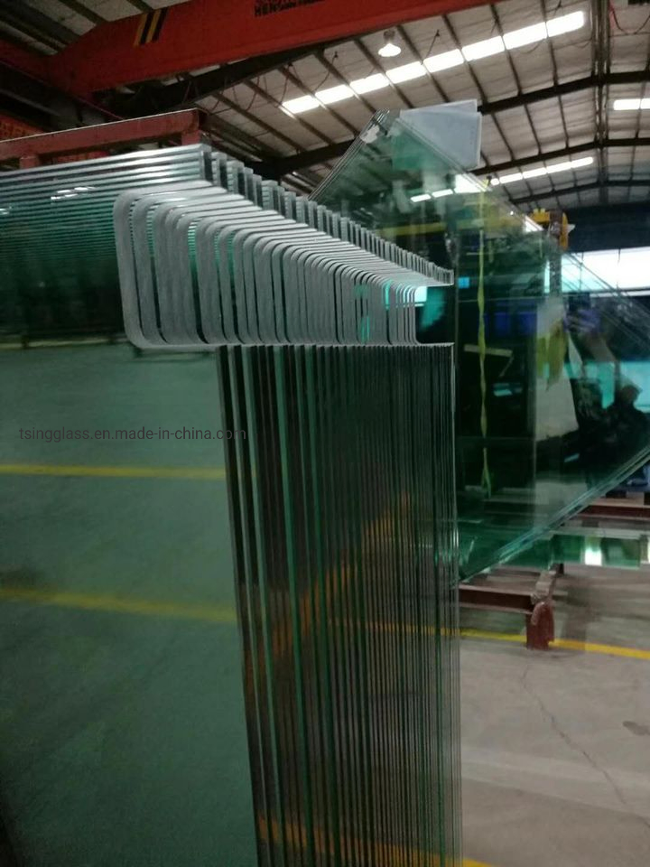 Clear&Tinted Tempered Curved Glass Building Decorative Showcase Elevator Stair Bathroom Glass 12mm Toughened Glass Window Glass Shower Panel Glass