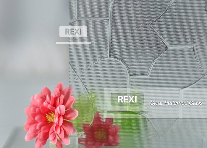 3mm-8mm Clear Figured Patterned Glass with Nashiji, Karatachi, Mistlite, Millennium, Morgon, Flora optional