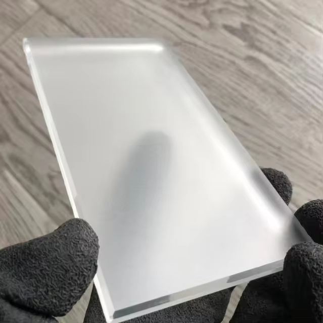 Big Size Clear and Other Colors Acid Etched Frosted Glass for Decorative Wall Door Balustrade Furniture