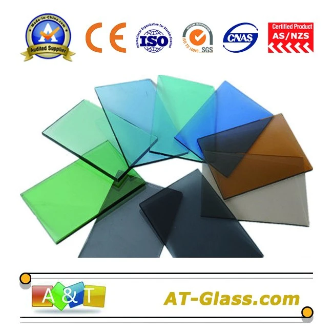 4mm 5mm 6mm Tinted Glass/Tinted Float Glass with Quality Certificates for Window, Building, Door etc