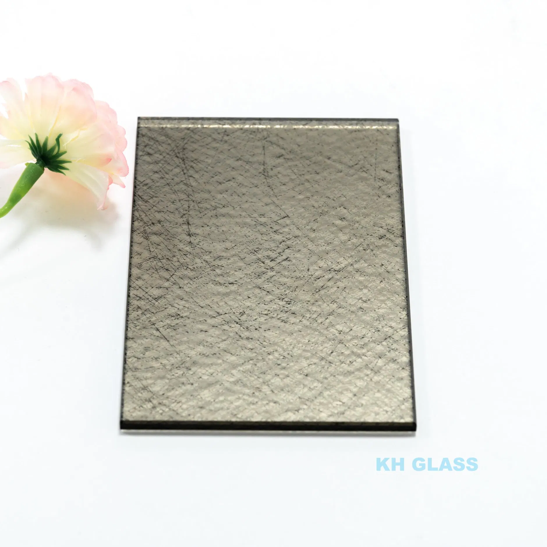 Factory Supply 4mm-10mm Bronze /Gray /Blue Color Acid Etched Frosted Glass Customized
