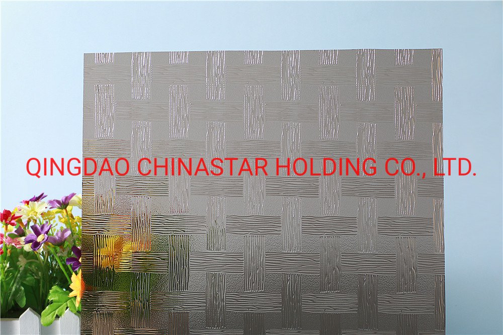 Blue Patterned Glass/Blue Flora/Blue Karatachi/4mm Blue Patterned Glass