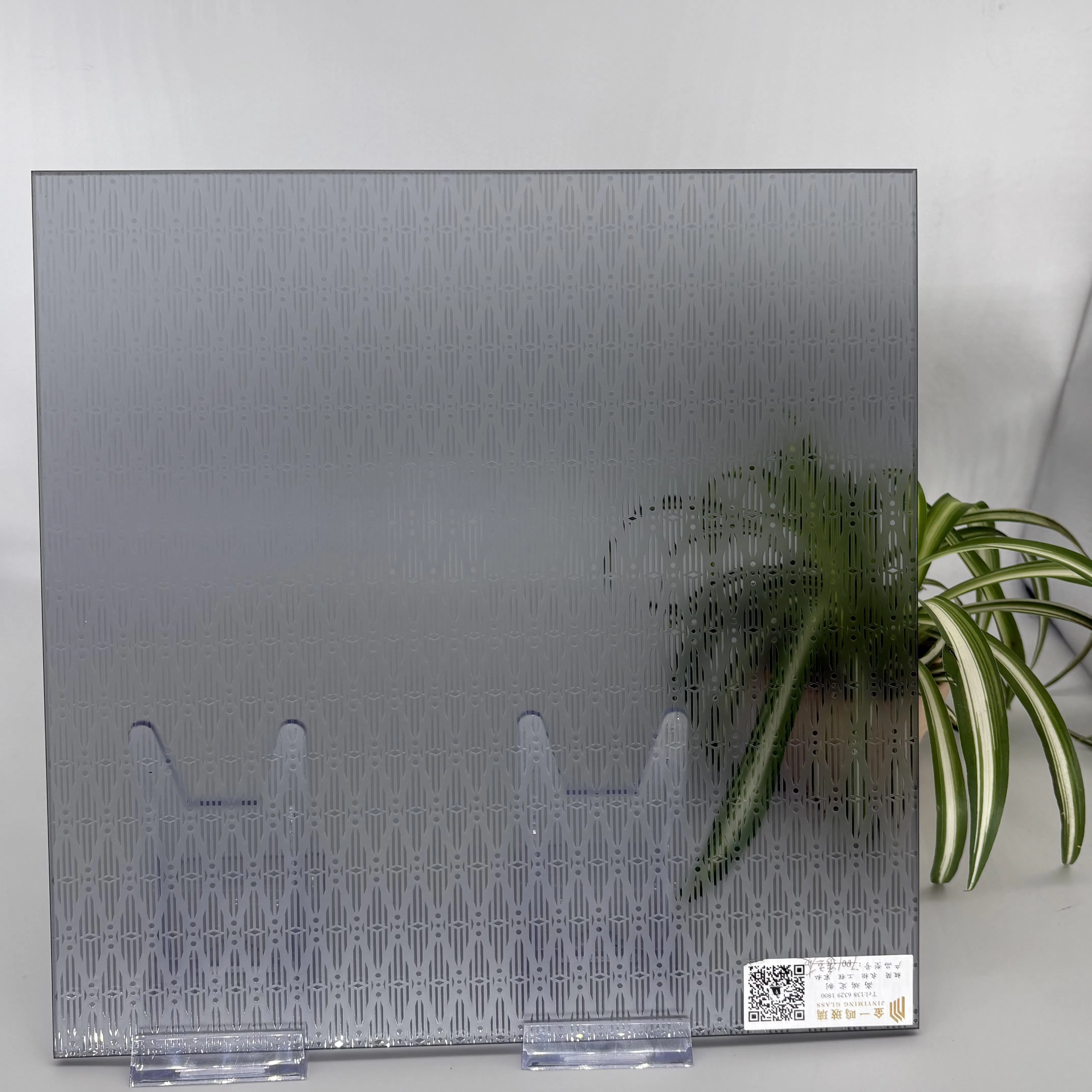 4-19mm Customized Acid Etched Satin Frosted Art Glass for Bathrooms