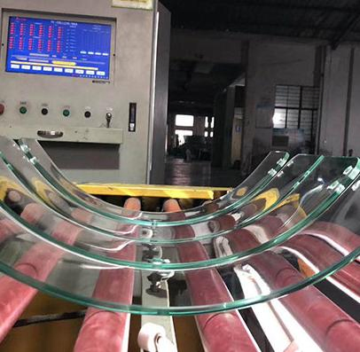 4mm Dark Green Curved Tempered Glass for Building Glass