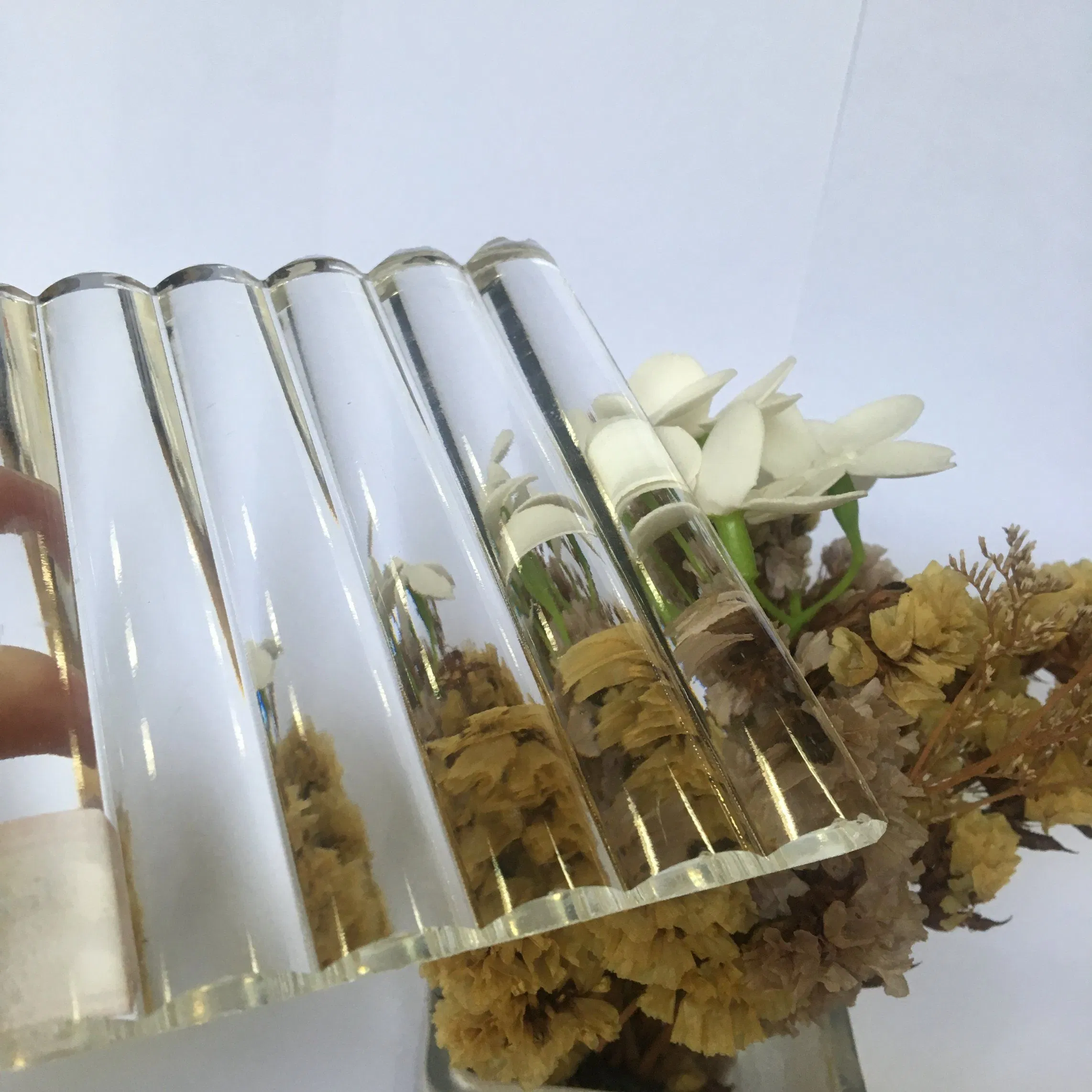 4mm Patterned Glass /Rolled Pattern Glass with Large Ripple Bamboo for Decoration